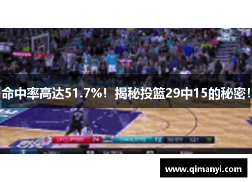 命中率高达51.7%！揭秘投篮29中15的秘密！